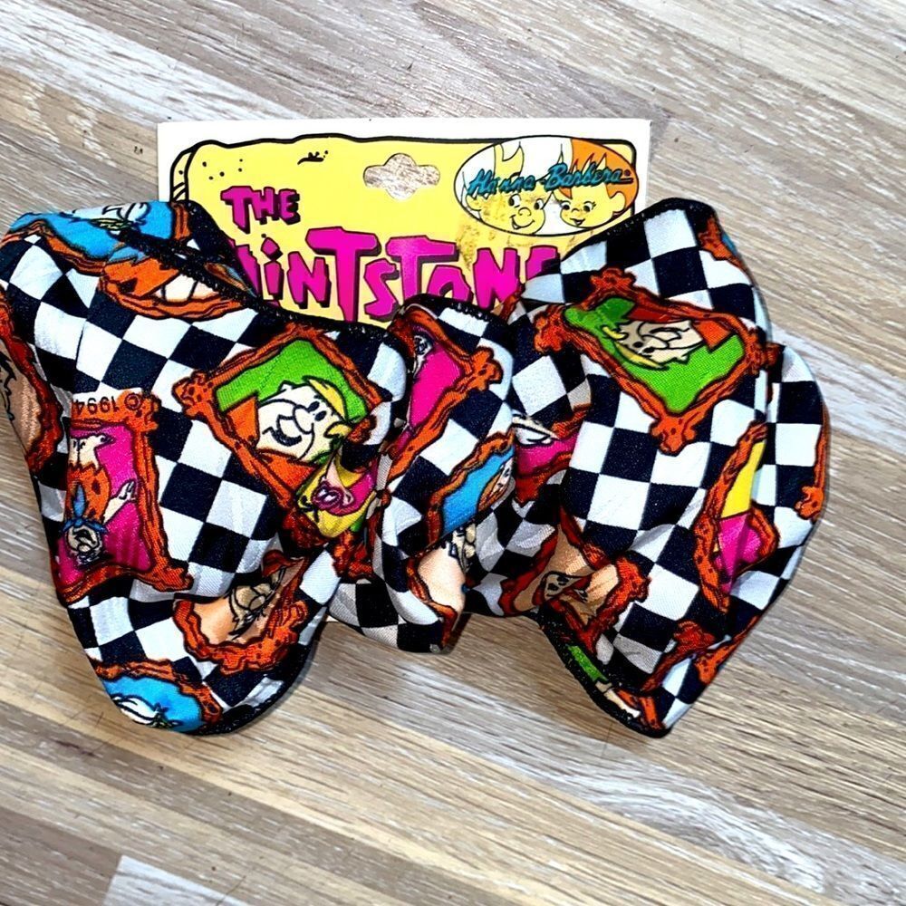 90s hair clip Flintstones Fred and Wilma Hair bow hair clip vintage aesthetic